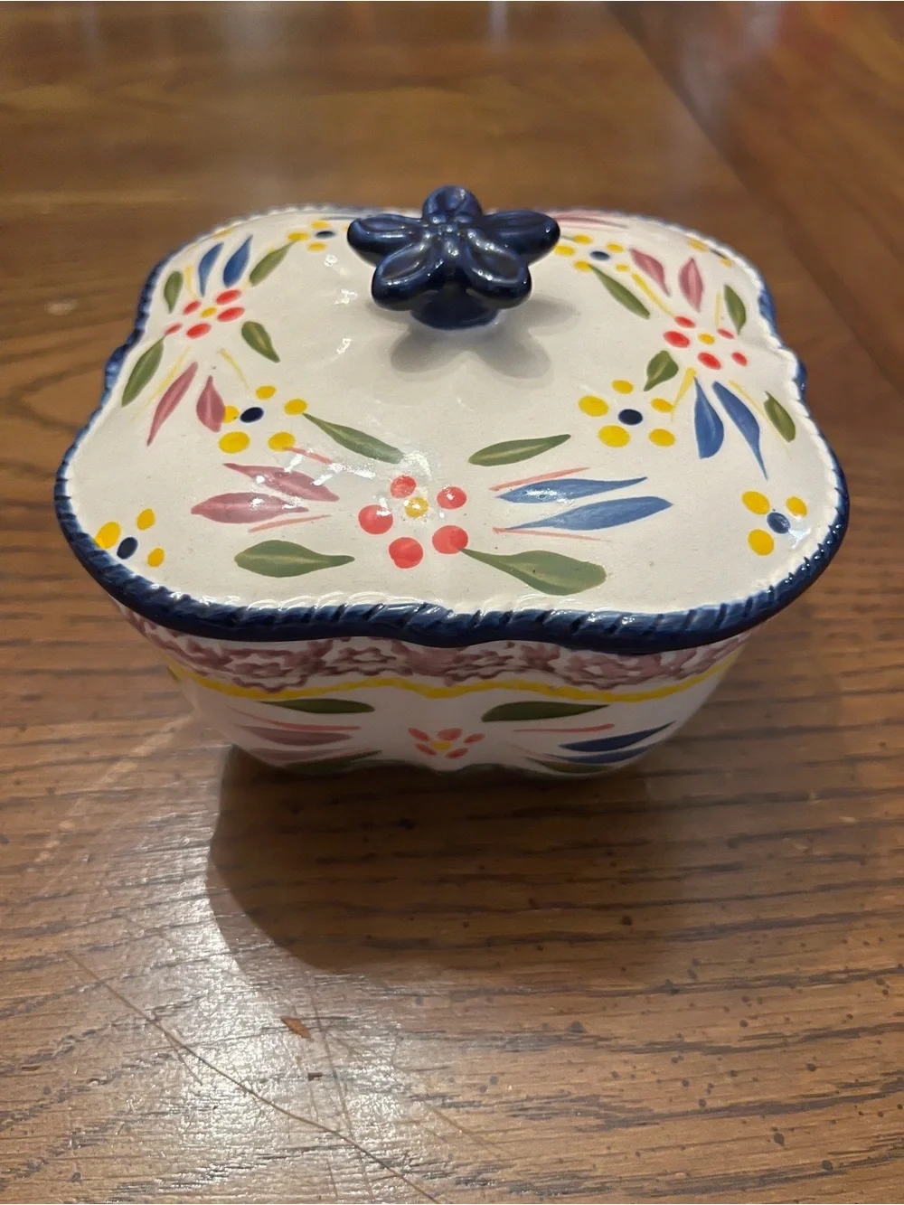 Temptations Old World Confetti Hand-Painted Ceramic Nesting Bakeware Set